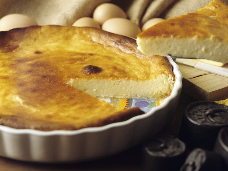 Quarkkuchen in einer Tarteform