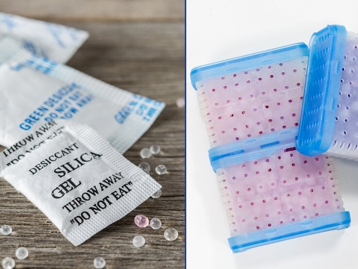 Prdoukt: Silicagelkügelchen | © iStock (2) Collage BILD der FRAU