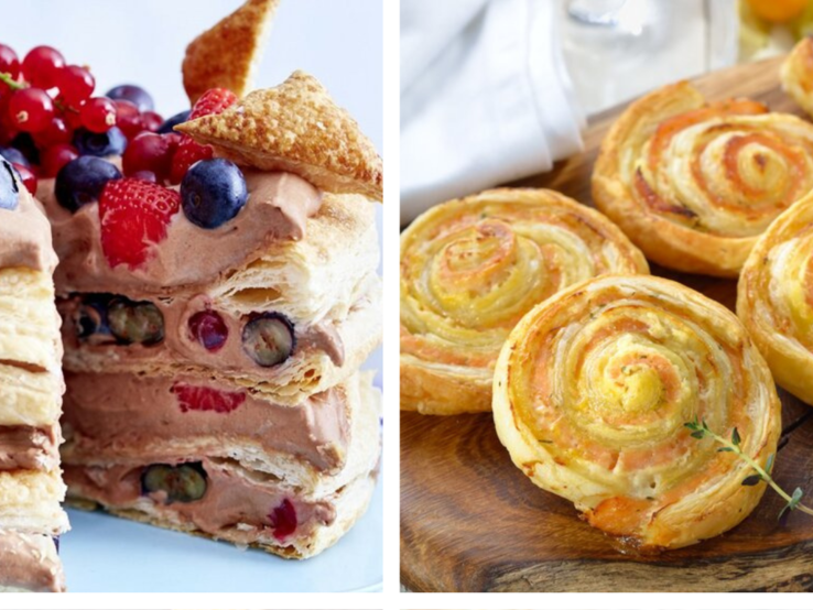 Collage Blätterteig-Gebäck