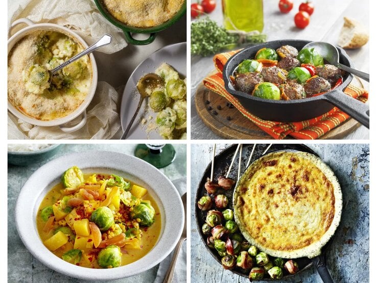 Low Carb Rosenkohl Collage