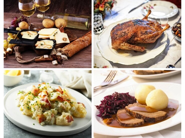 Collage Hauptgerichte Weihnachten