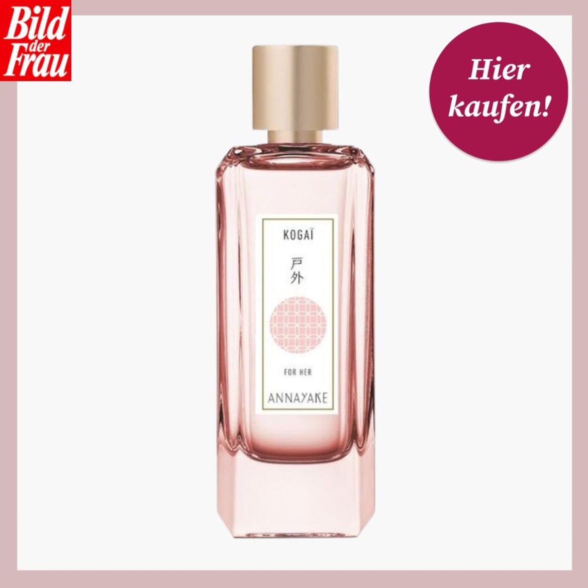 Eleganter Parfümflakon "Kogai" von Annayake, in Rosa, erhältlich bei "Bild der Frau". | © Douglas/ Collage: bildderfrau.de