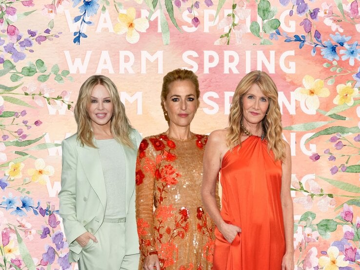 Zu sehen sind Kylie Minogue, Gillian Anderson und Laura Dern in einer BdF Collage