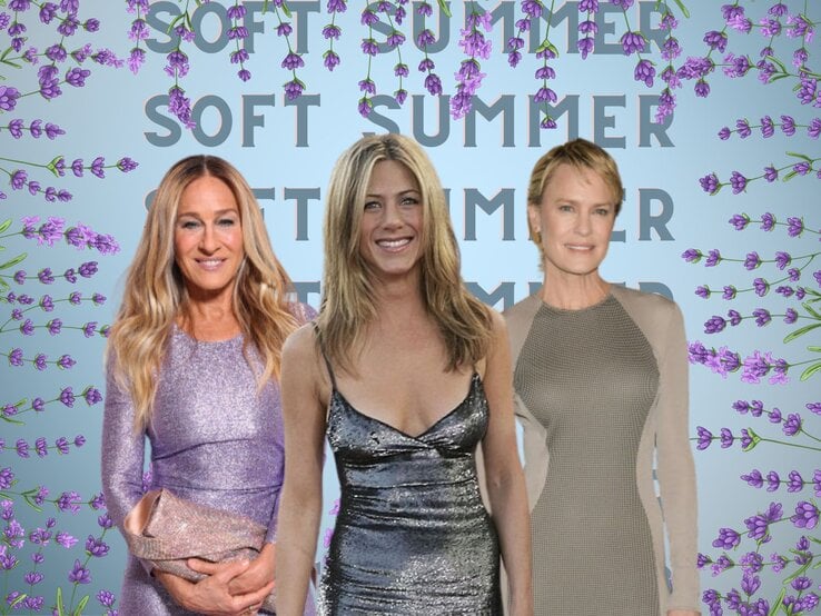 Zu sehen sind Sarah Jessica Parker, Jennifer Aniston und Robin Wright in einer BdF Collage