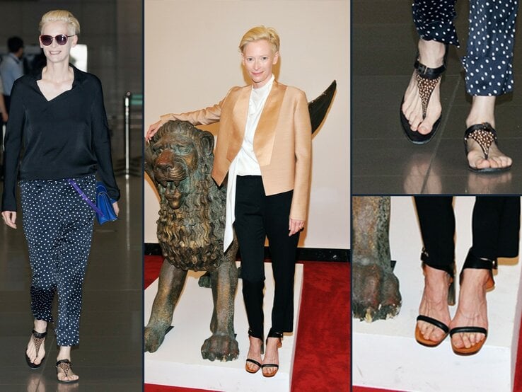 Hallux valgus Tilda Swinton | © Han Myung-Gu/WireImage, Francois Durand/Getty Images (Collage BdF Digital)